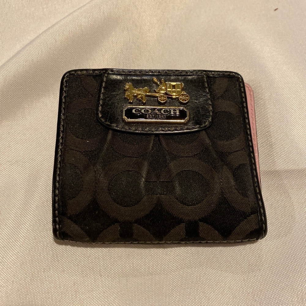 Coach Black And Pink Wallet